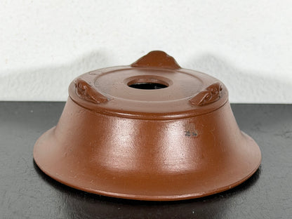 New Japanese Tokoname Unglazed Round Bonsai Pot Bigei - 3.25” By 1.25