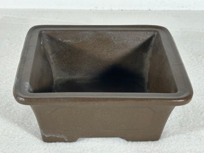 Preowned Japanese Unglazed Square Bonsai Pot - 5.25” By 5”