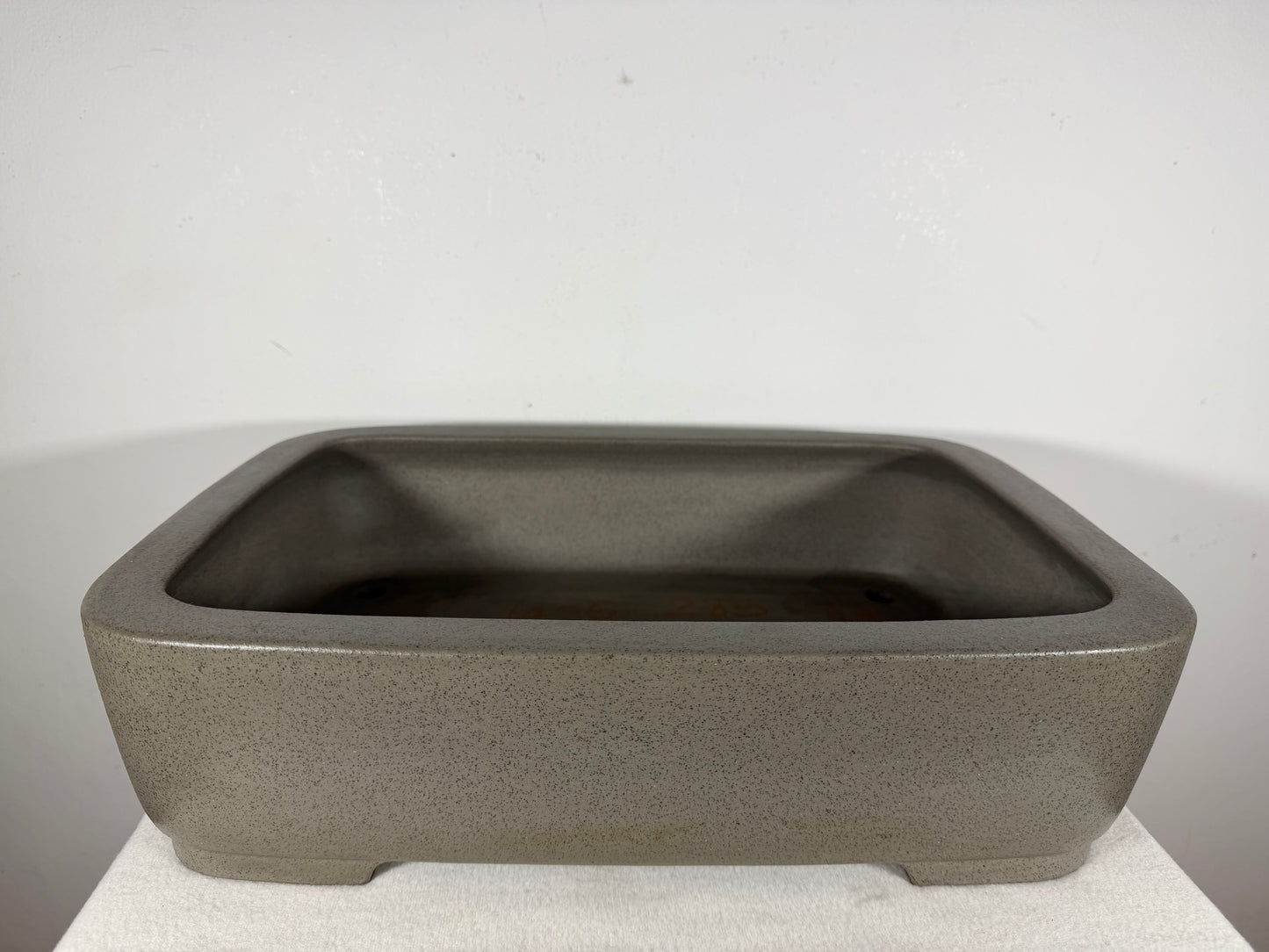 Preowned Japanese Tokoname Unglazed Rectangular Bonsai Pot Seizan - 16.25” By 11.75”