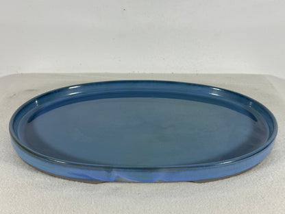 New Japanese Glazed Suiban for Suiseki Bonsai Harumatsu - 12.5” By 9”
