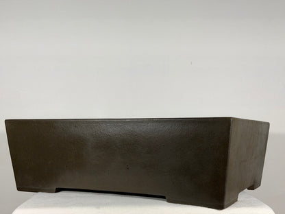 Preowned Japanese Tokoname Unglazed Rectangular Bonsai Pot - 19” By 14.5”