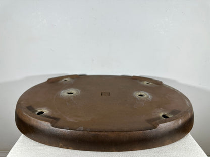 Preowned Japanese Tokoname Unglazed Oval Shallow Bonsai Pot Seizan - 20.5” By 14.25”