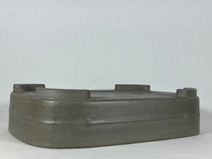 Preowned Japanese Tokoname Unglazed Rectangular Bonsai Pot Seizan - 12.75” By 9”