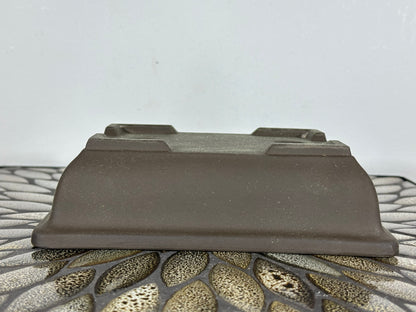 Preowned Japanese Tokoname Unglazed Rectangular Bonsai Pot - 8.25” By 6”