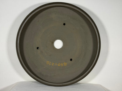 Preowned Japanese Tokoname Unglazed Round Bonsai Pot Touyou - 15.75” By 4.75”