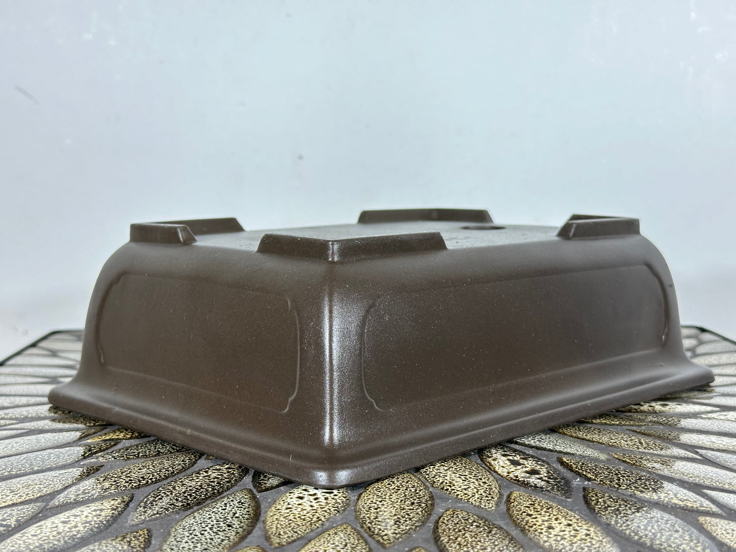 Preowned Japanese Tokoname Unglazed Rectangular Bonsai Pot - 10” By 7.5”