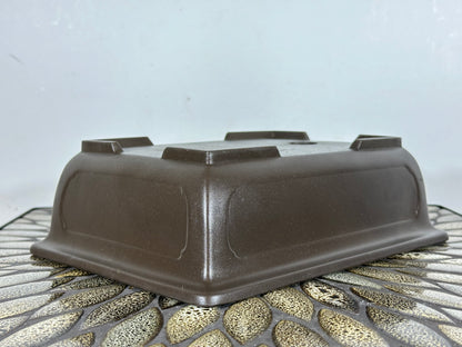 Preowned Japanese Tokoname Unglazed Rectangular Bonsai Pot - 10” By 7.5”