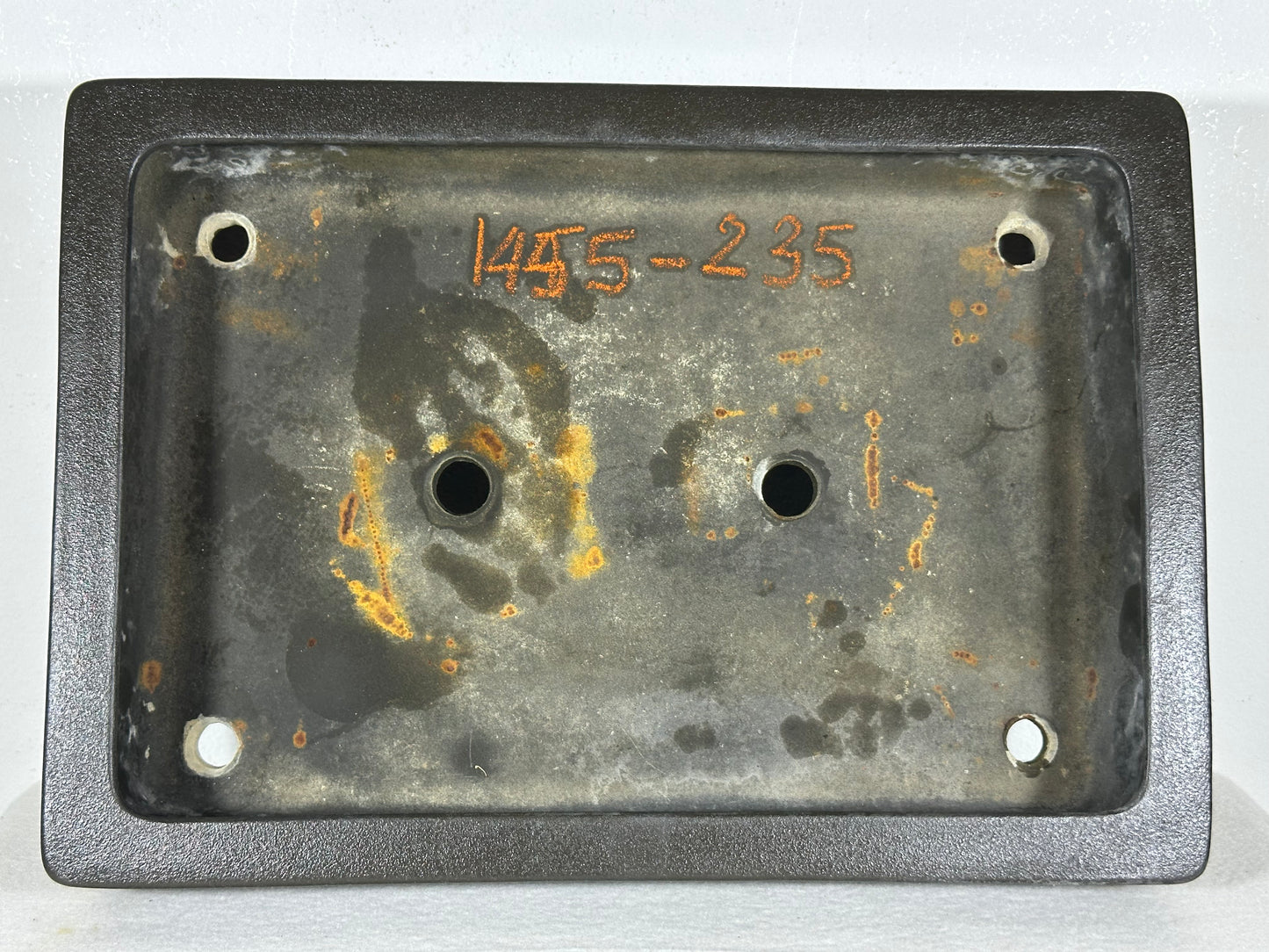 Preowned Japanese Tokoname Unglazed Rectangular Bonsai Pot Seizan - 13” By 9”
