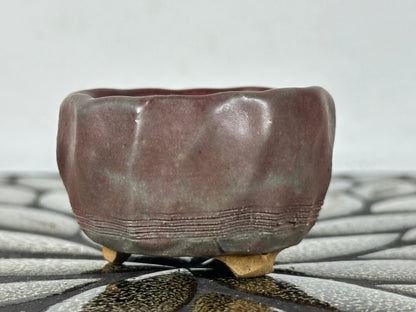 Preowned Japanese Tokoname Glazed Round Bonsai Pot - 2 3/8” By 1.5”