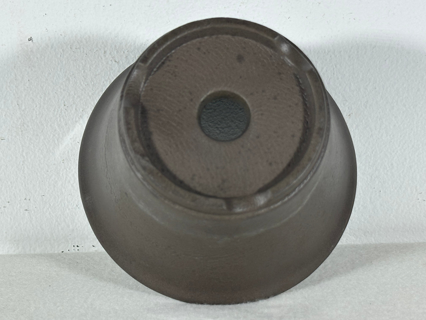 Preowned Japanese Tokoname Unglazed Round Bonsai Pot - 5” By 3”