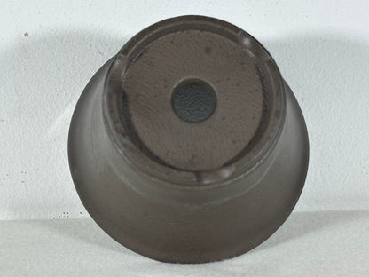 Preowned Japanese Tokoname Unglazed Round Bonsai Pot - 5” By 3”