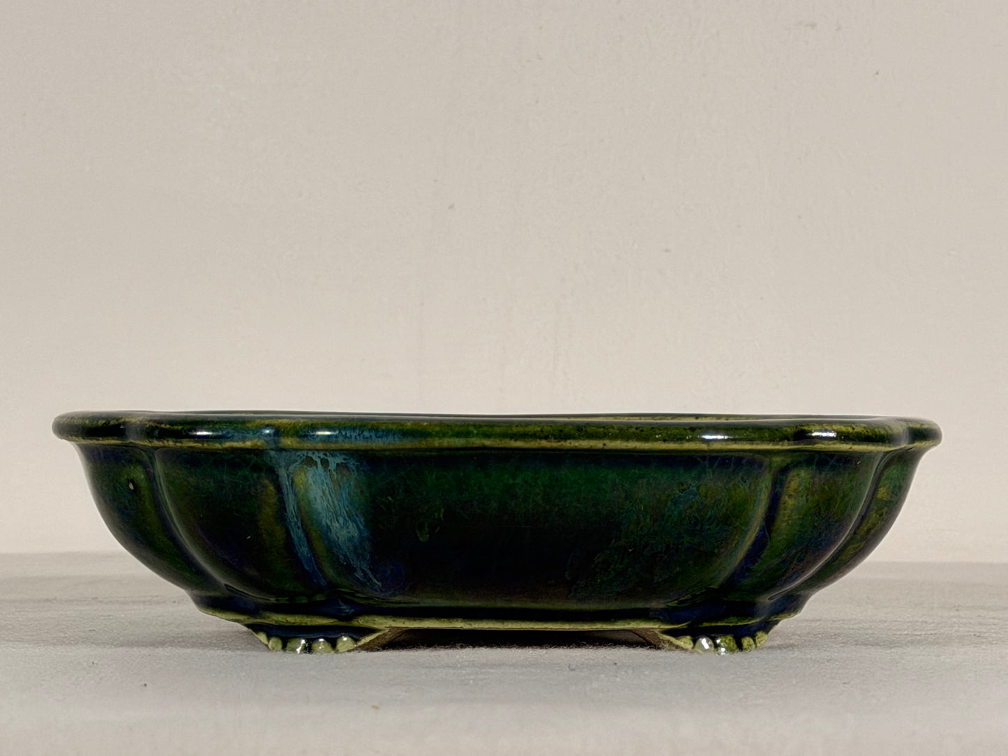 Preowned Japanese Tokoname Glazed Mokko Style Bonsai Pot Satomi - 7” By 6”