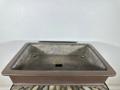 Preowned Vintage Japanese Tokoname Unglazed Rectangular Bonsai Pot Kataoka - 16.5” By 11.75”