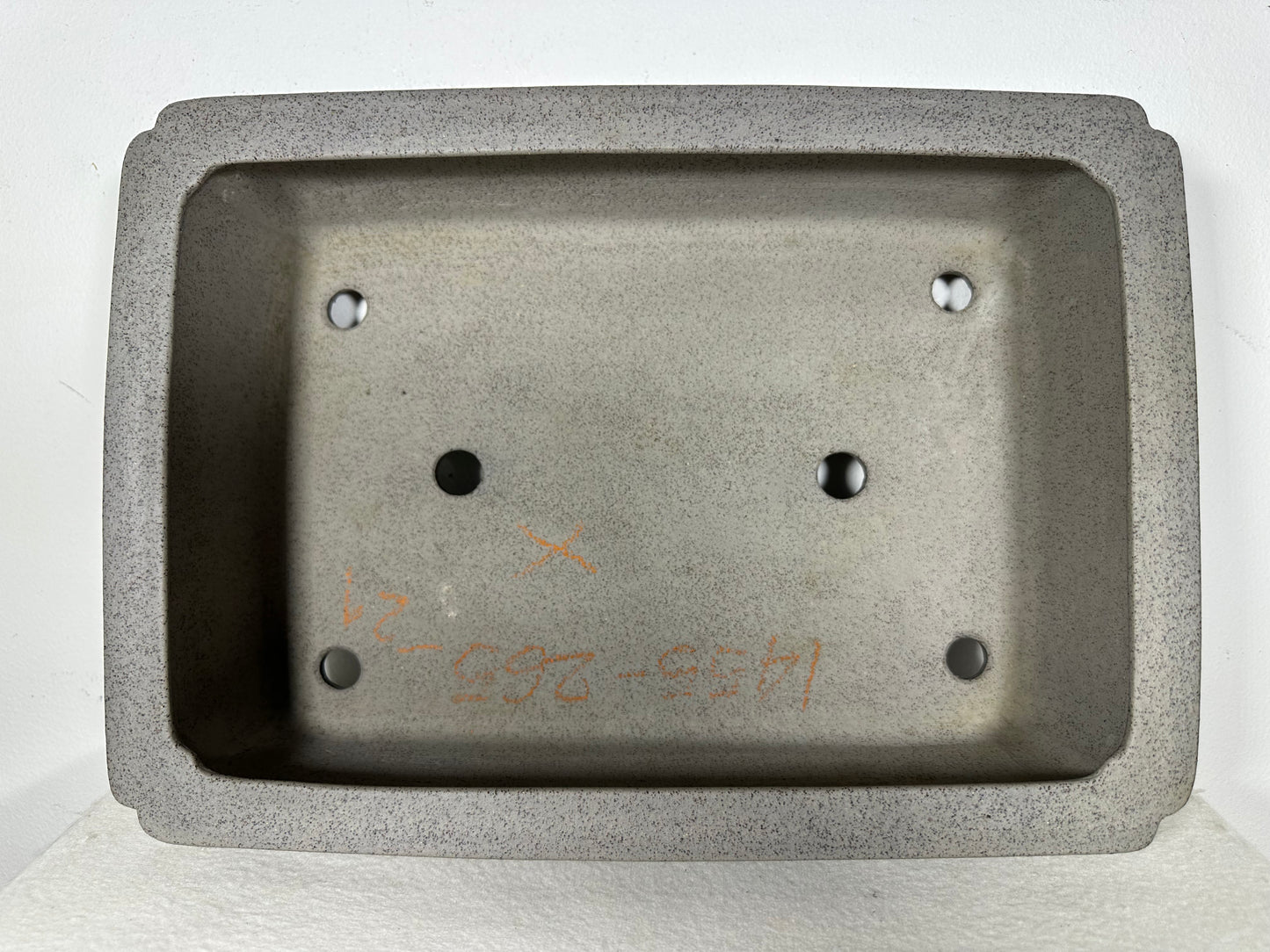 Preowned Japanese Tokoname Unglazed Rectangular Bonsai Pot Seizan - 13.75” By 9.75”