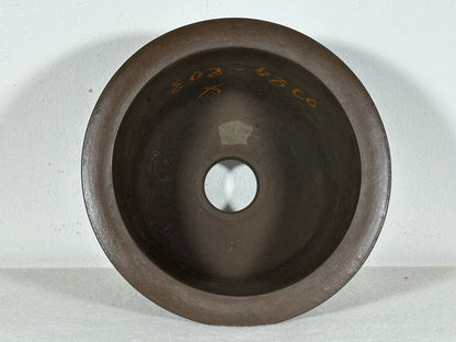 Preowned Japanese Tokoname Unglazed Round Deep Bonsai Pot - 6.25” By 3 3/8”