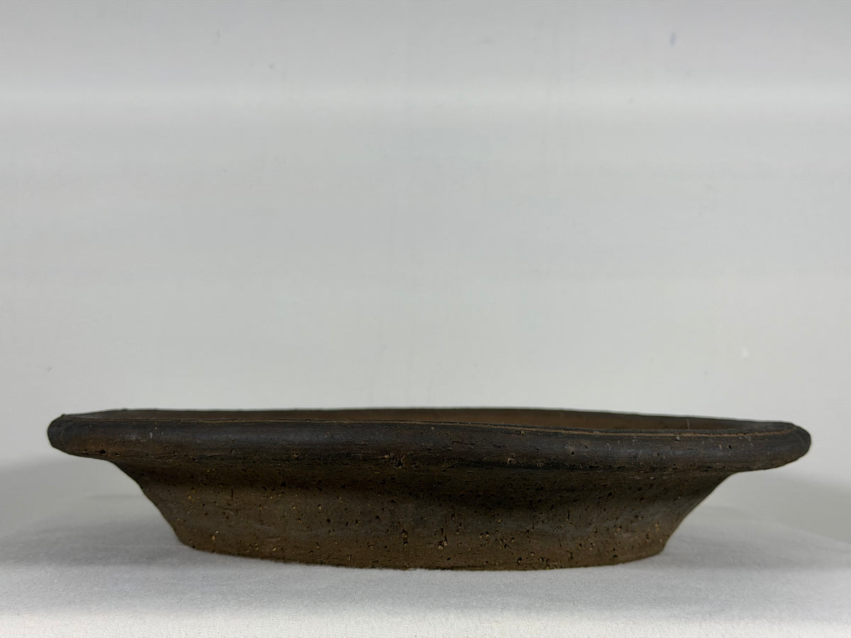 Preowned Japanese Tokoname Unglazed Nanban Style Bonsai Pot - 14” By 2.25”