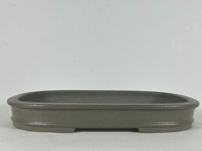 Preowned Japanese Tokoname Unglazed Rectangular Shallow Bonsai Pot Seizan - 12.25” By 9”