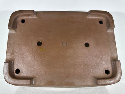 Preowned Japanese Tokoname Unglazed Rectangular Bonsai Pot Seizan - 19” By 13.75”