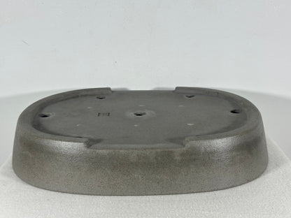 Preowned Japanese Tokoname Unglazed Oval Bonsai Pot Seizan - 15” By 12”