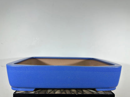 Preowned Vintage Japanese Tokoname Glazed Rectangular Bonsai Pot Reiho - 21.25” By 15”