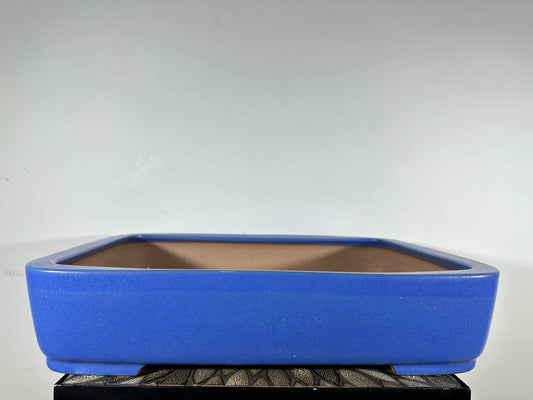 Preowned Vintage Japanese Tokoname Glazed Rectangular Bonsai Pot Reiho - 21.25” By 15”