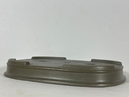Preowned Japanese Tokoname Unglazed Rectangular Shallow Bonsai Pot Seizan - 12.25” By 9”