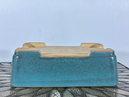 Preowned Japanese Tokoname Rectangular Bonsai Pot Reiho - 9.25” By 7”