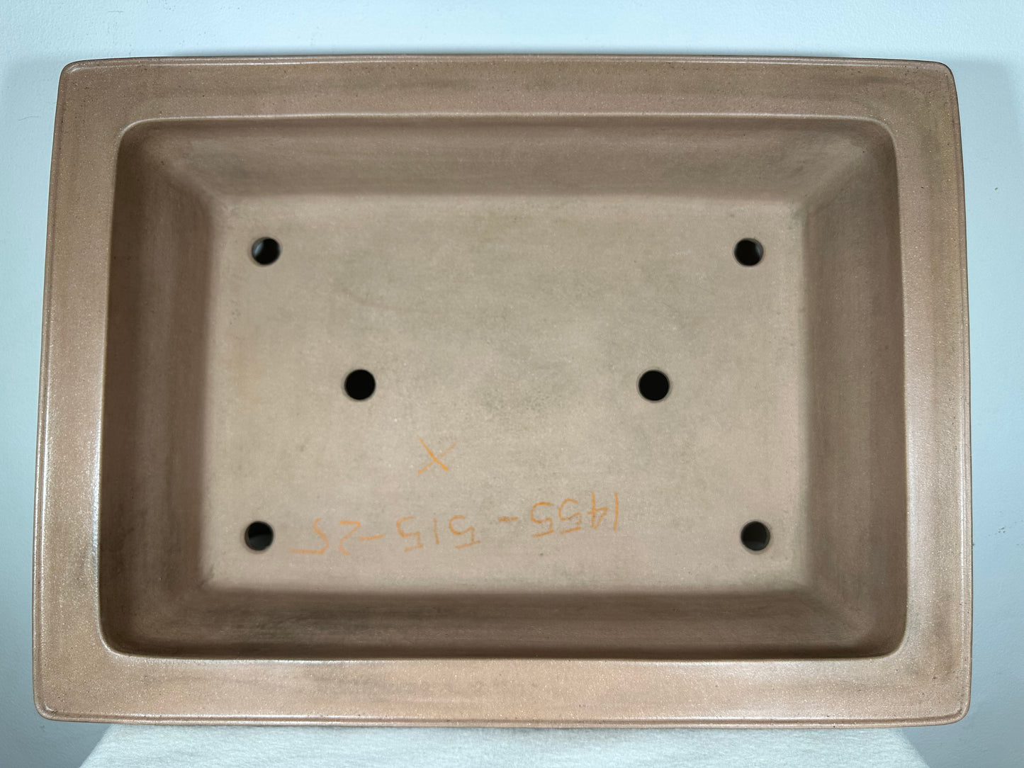 Preowned Japanese Tokoname Unglazed Rectangular Bonsai Pot Seizan - 19.5” By 14.25”