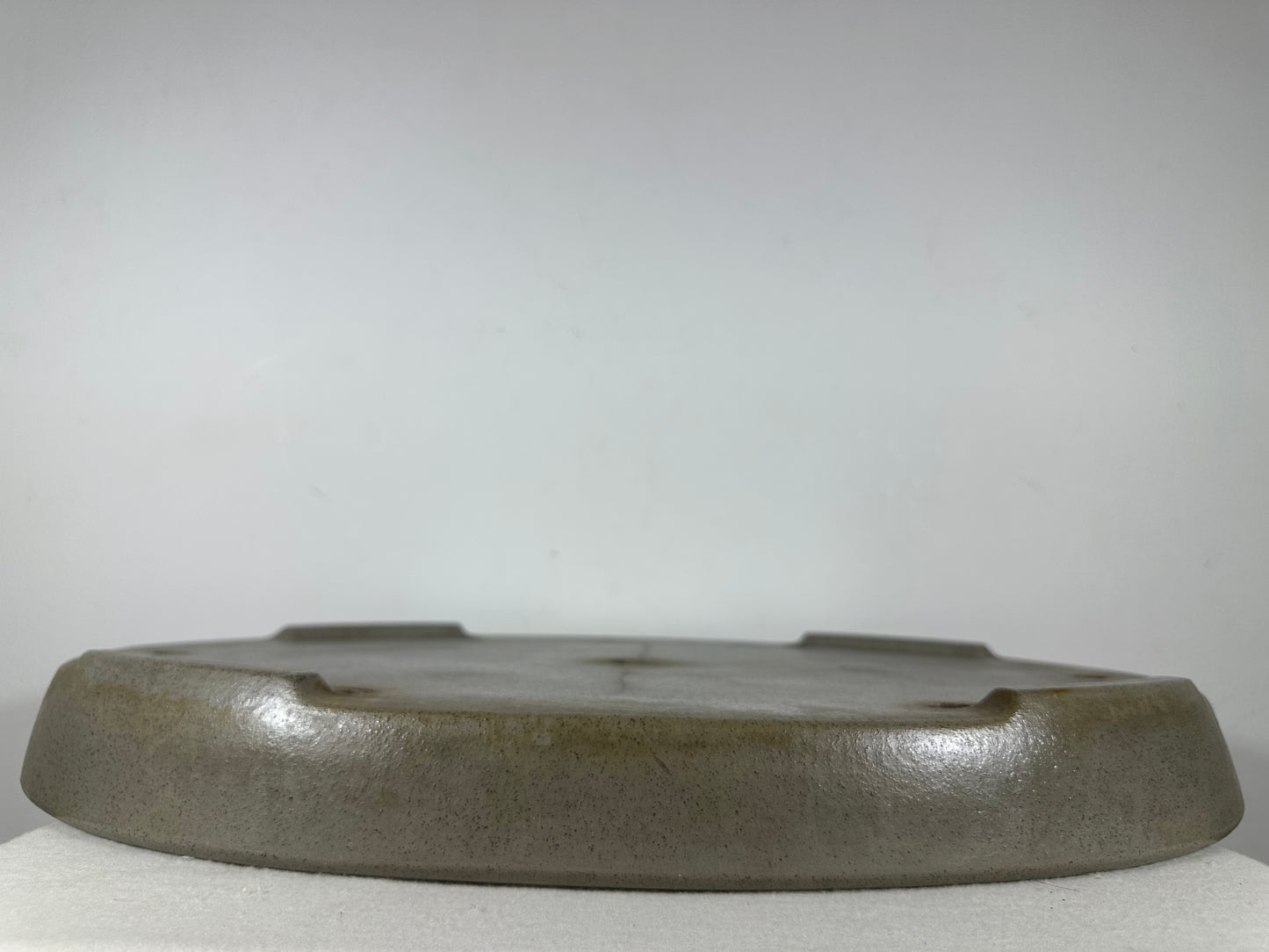 Preowned Japanese Tokoname Unglazed Oval Shallow Bonsai Pot Seizan - 20.75” By 14.75”