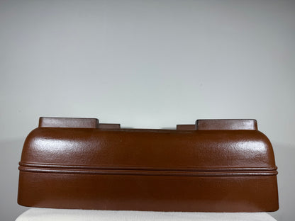 Preowned Japanese Tokoname Unglazed Rectangular Bonsai Pot Syouzan - 19.75” x 15.25” x 6.5”