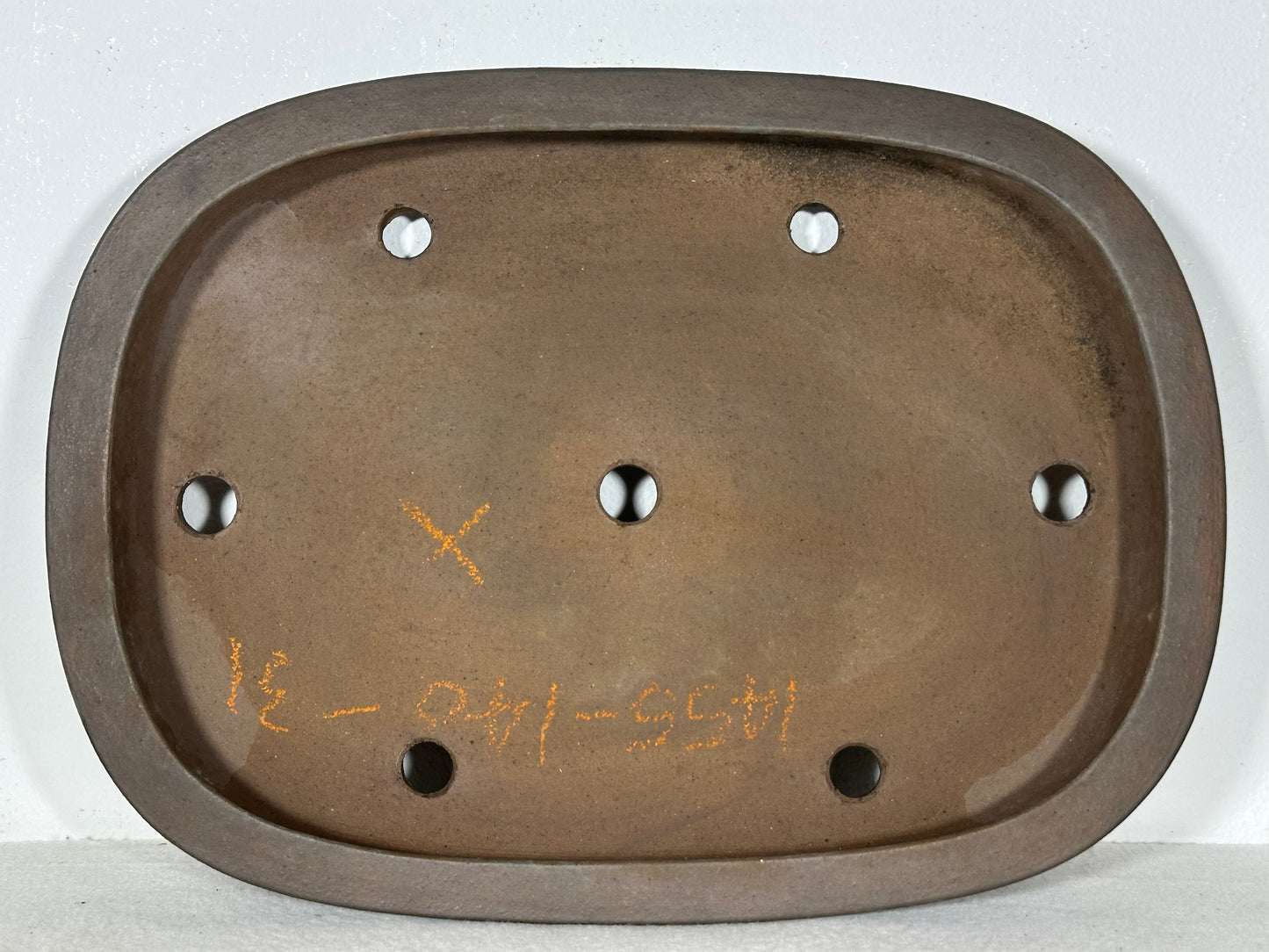 Preowned Japanese Tokoname Unglazed Rectangular Shallow Bonsai Pot Seizan - 12.25” By 9”
