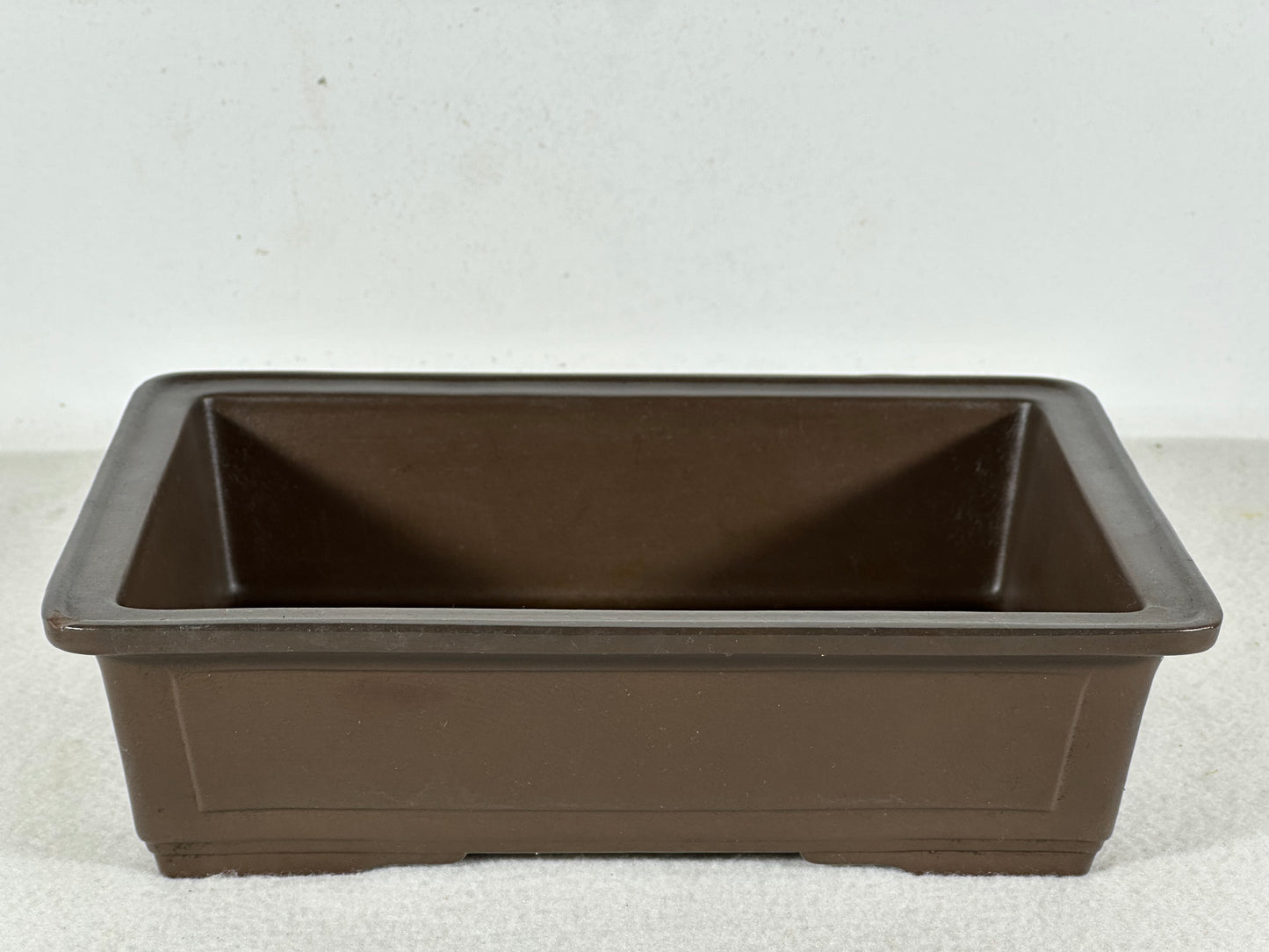 Preowned Japanese Tokoname Unglazed Rectangular Bonsai Pot - 8.75” By 6.25”