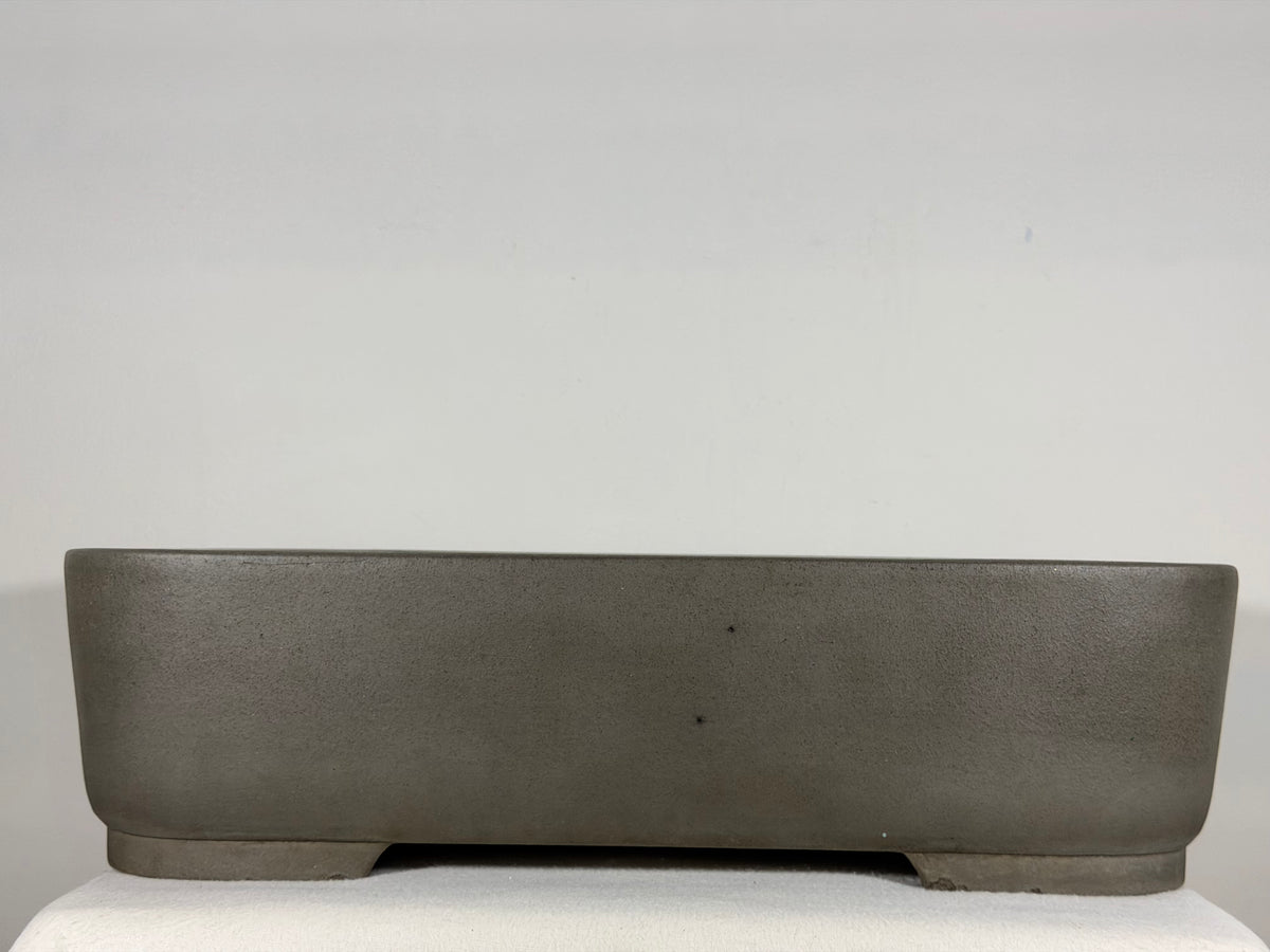 Preowned Japanese Tokoname Unglazed Rectangular Bonsai Pot Kisen - 19” x 14.25” x 5”
