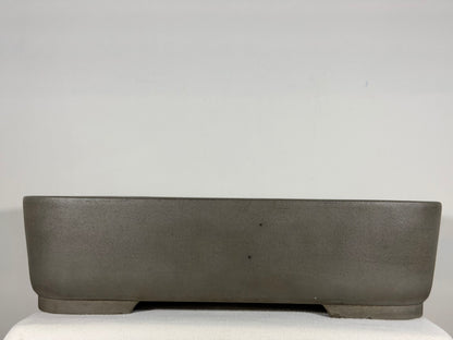 Preowned Japanese Tokoname Unglazed Rectangular Bonsai Pot Kisen - 19” x 14.25” x 5”