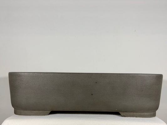 Preowned Japanese Tokoname Unglazed Rectangular Bonsai Pot Kisen - 19” x 14.25” x 5”