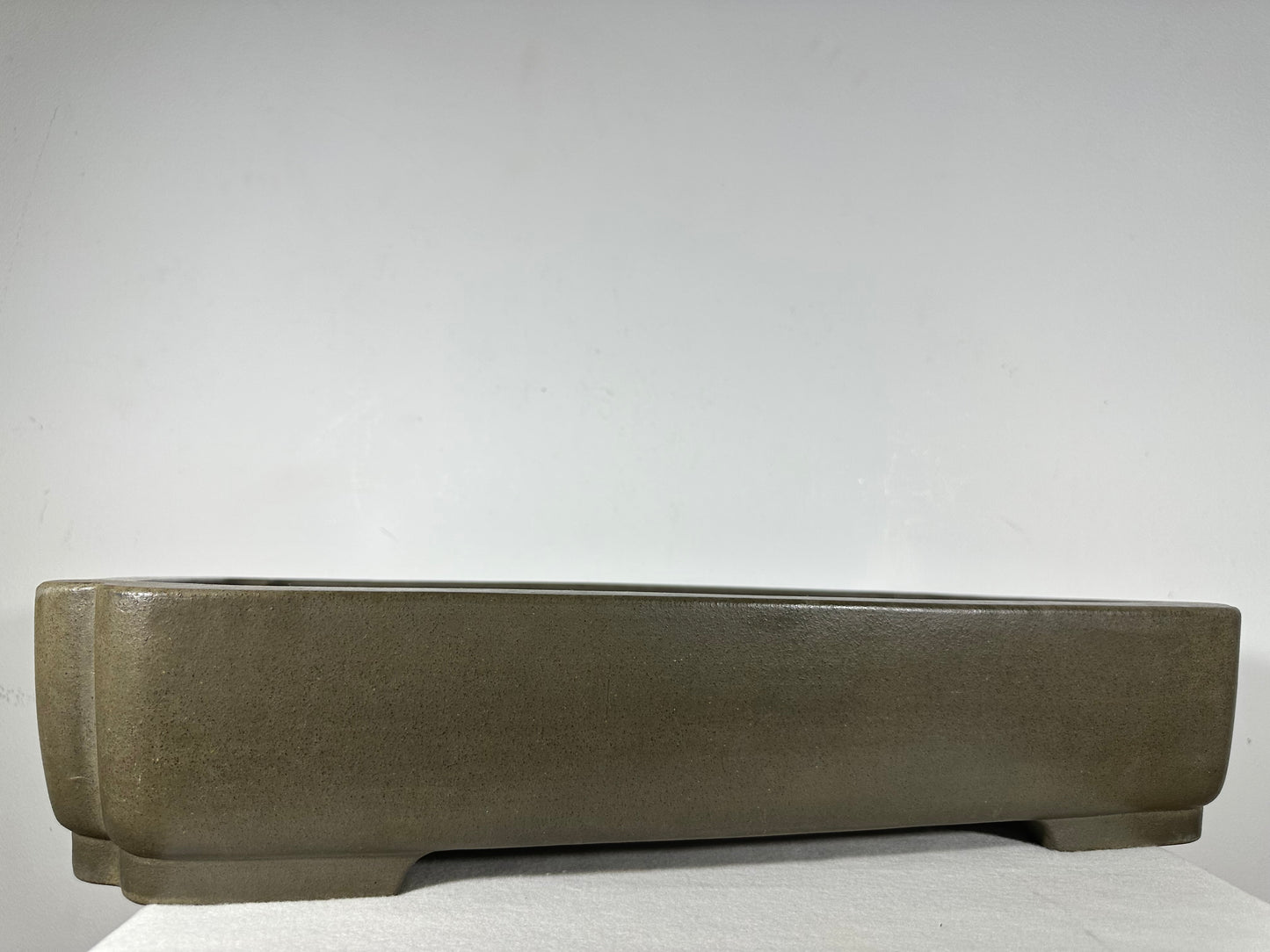 Preowned Japanese Tokoname Unglazed Rectangular Bonsai Pot Seizan - 22” By 14.25”