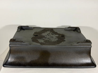 Preowned Japanese Tokoname Unglazed Rectangular Bonsai Pot Kizan - 16.25” By 12.25”