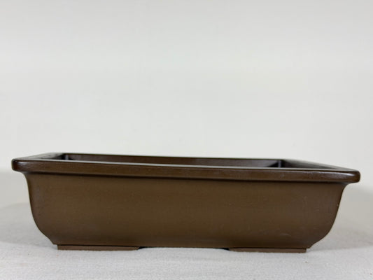 Preowned Japanese Tokoname Unglazed Rectangular Bonsai Pot - 10.5” By 7.75”