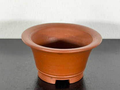 New Japanese Tokoname Unglazed Round Bonsai Pot Bigei - 2.75” By 1.5”