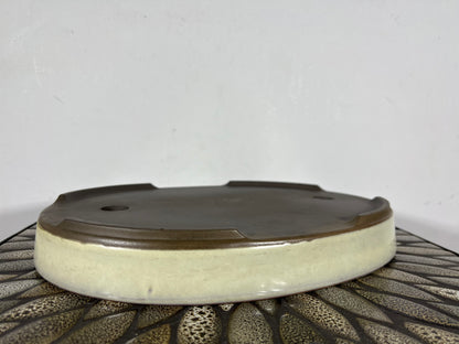Preowned Japanese Tokoname Shallow Oval Bonsai Pot - 12.75” By 9.25”