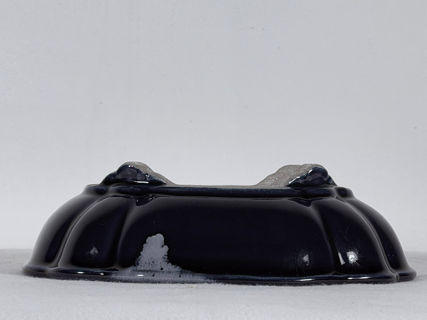 Preowned Japanese Tokoname Glazed Mokko Style Bonsai Pot Satomi - 8” By 7”