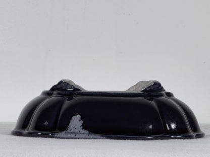 Preowned Japanese Tokoname Glazed Mokko Style Bonsai Pot Satomi - 8” By 7”