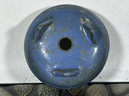 Preowned Japanese Tokoname Glazed Bag Style Bonsai Pot - 3 1/8” By 1.25”