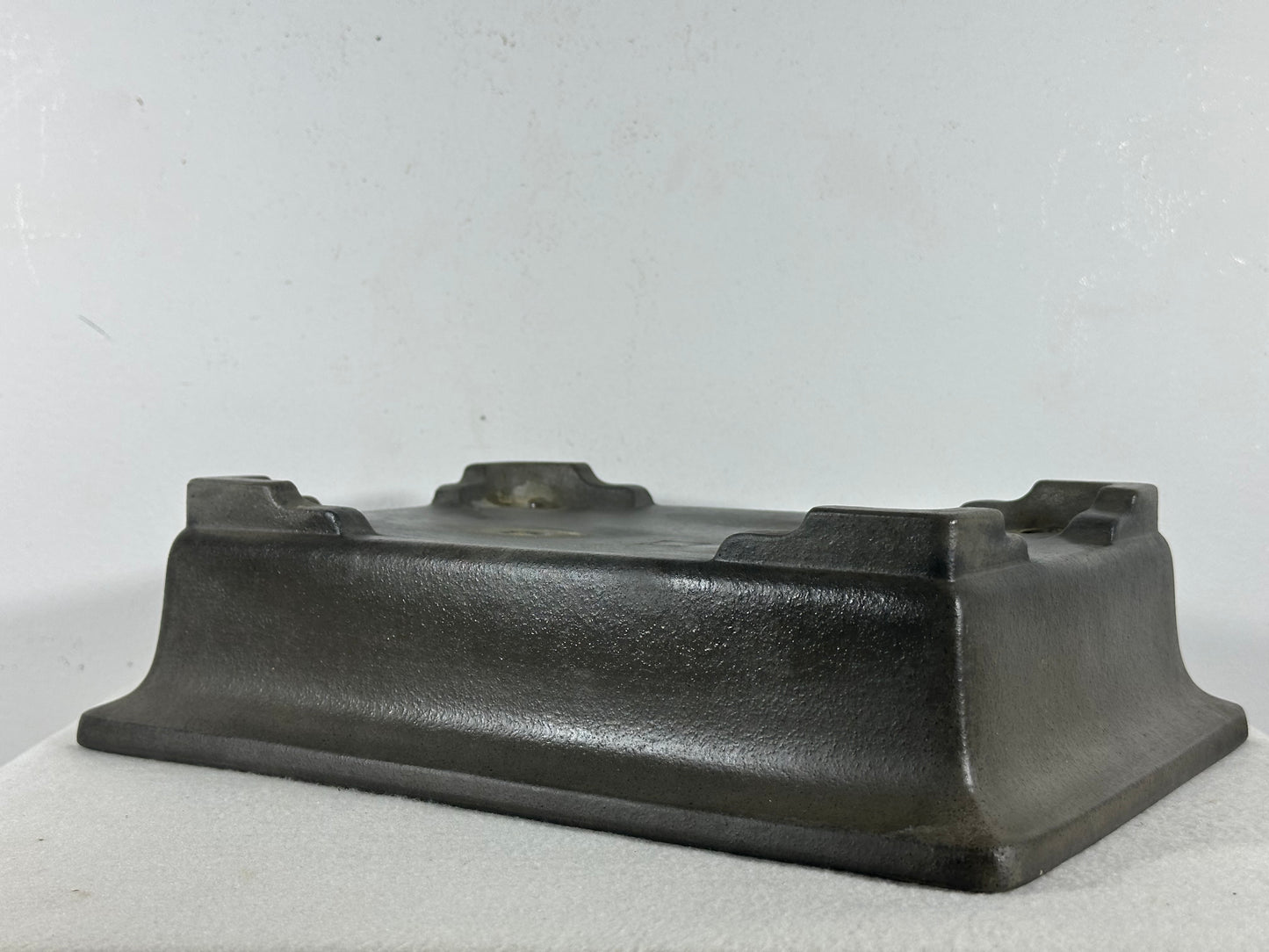 Preowned Japanese Tokoname Unglazed Rectangular Bonsai Pot Seizan - 12.75” By 9.5”