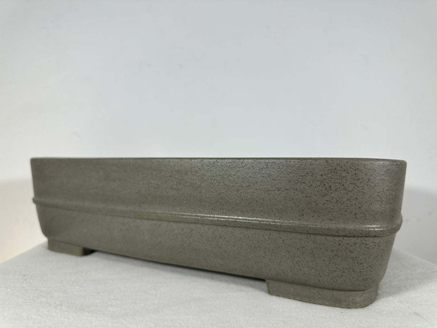 Preowned Japanese Tokoname Rectangular Bonsai Pot Seizan - 14.75” By 11”