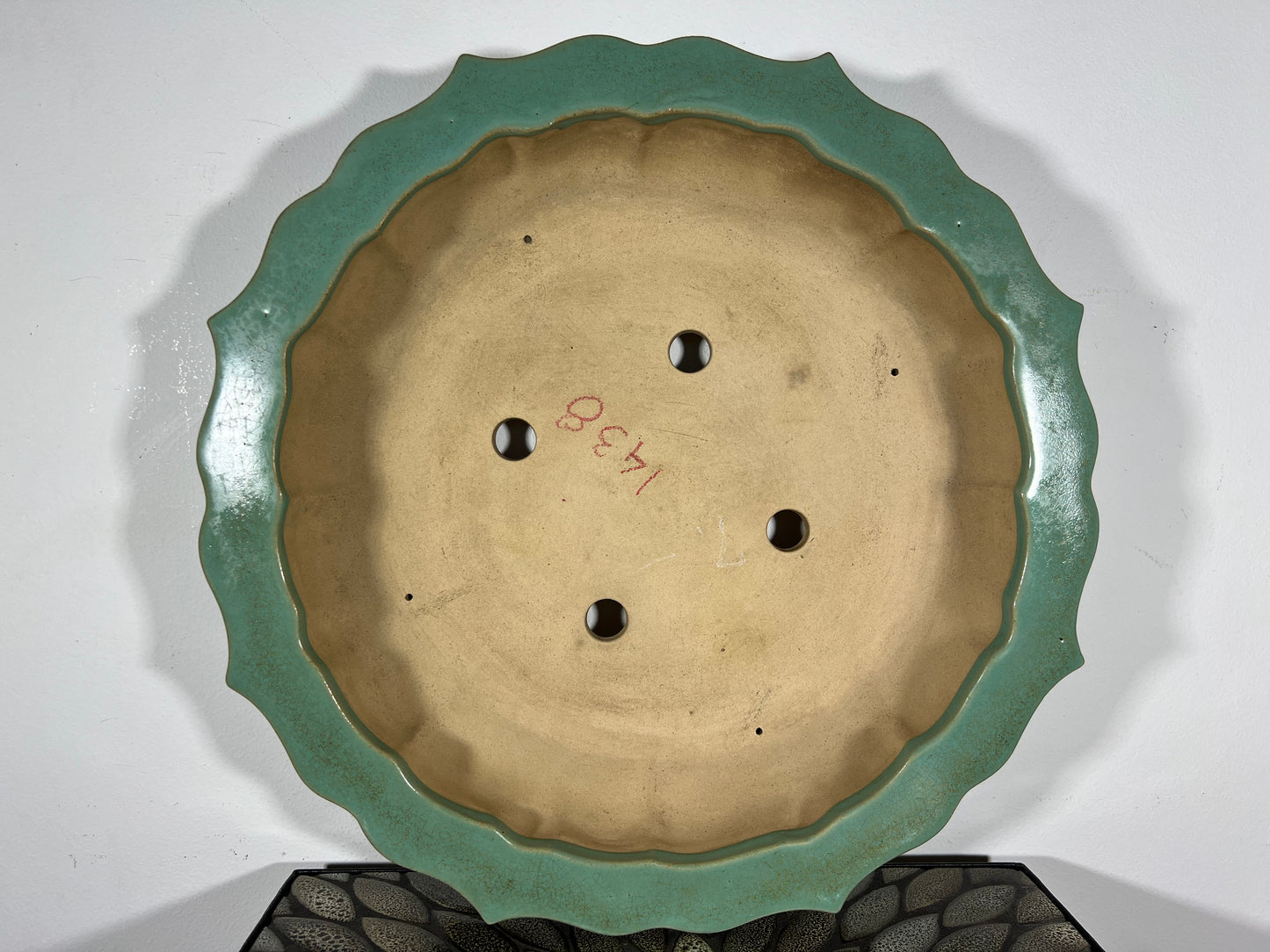 Vintage Preowned China Glazed Rinka Style Bonsai Pot - 17.25” By 3 5/8”