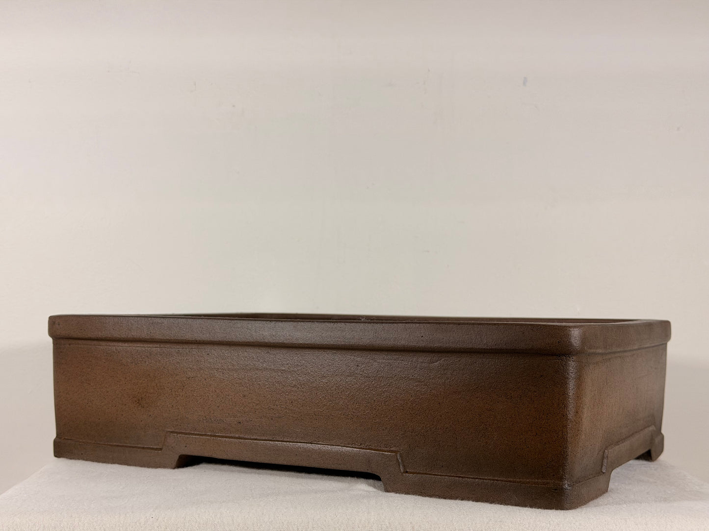 Preowned Japanese Tokoname Unglazed Rectangular Bonsai Pot Seibun - 15” By 11”