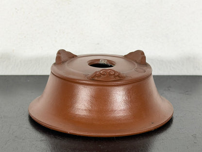 New Japanese Tokoname Unglazed Round Bonsai Pot Bigei - 3.25” By 1.25”