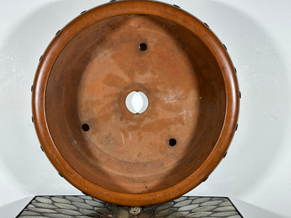 Preowned Japanese Tokoname Drum Style Bonsai Pot - 15.5” By 425”