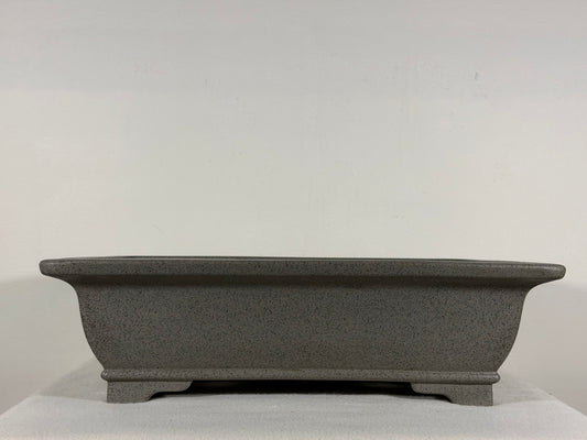 Preowned Japanese Tokoname Unglazed Rectangular Bonsai Pot Seizan - 15” x 10.5” x 4.25”